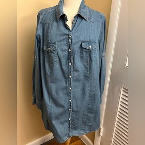 Lane Bryant women’s casual button down shirt